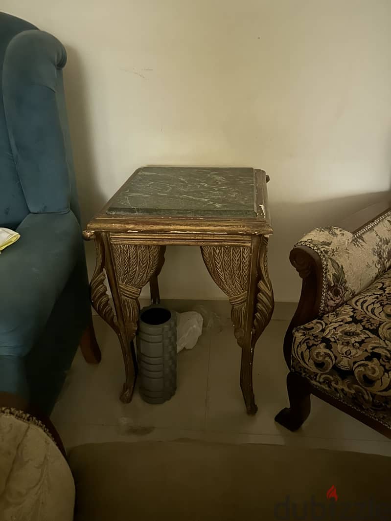 Vintage table with marble top 1