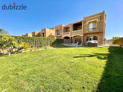 Twin House for sale in Royal Meadows, El Sheikh Zayed. Prime location, ultra super lux finish. Land 500m², BUA 350m² (GF+1st+Roof). Premium property.