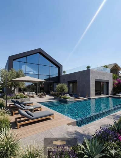 A villa in Fouri with a panoramic view, 787 meters, with a private swimming pool, next to AL Karma and Cairo University.