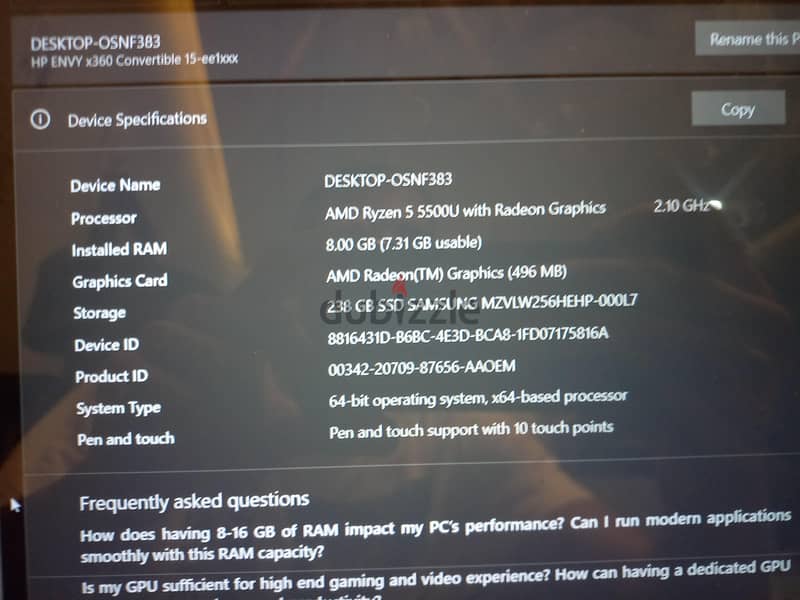 hp envy x360 4