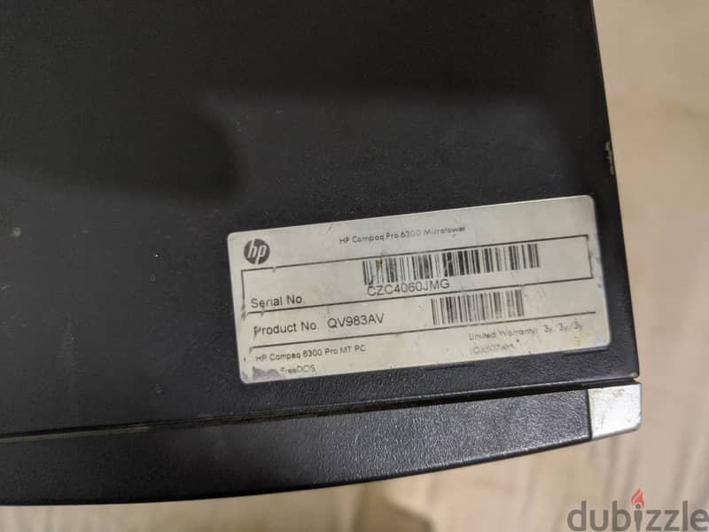 HP Compaq pro 3600 mt 2