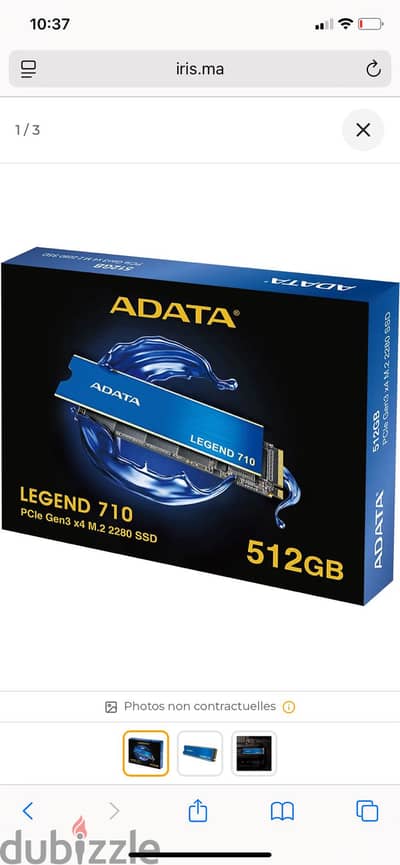 Adata 710 m. 2 ssd 512 GB