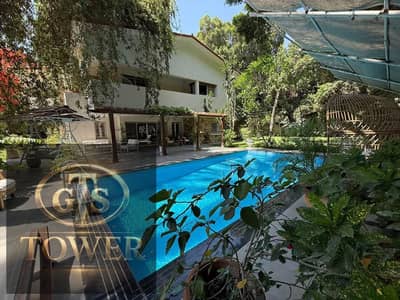 Fully furnished villa for rent in Sarayat Maadi with a private swimming pool and a large garden in a very prime and prestigious location close to international schools and services