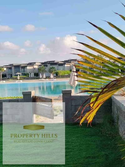 Chalet ready for viewing in Azha first row lagoon | Details:Unit Type: chaletSize: 130m²Direct lagoon viewModern design with premium finishingPrime location inside the resortLocation: AzhaContact: 01123955056Project Features:Priv