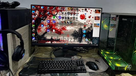 PC Gaming كامل للبيع i5-14400F RTX 5060 – شاشة MSI 180Hz + ملحقات