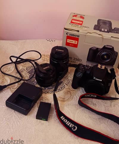كانون250d  مع عدسه 50mm