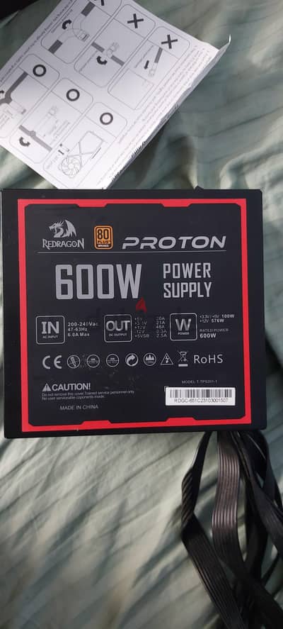 power supply redragon 600w 80+ bronze