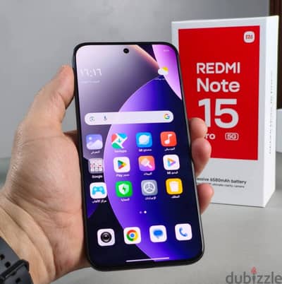 redmi note 15 pro  5g  للبيع  -12 رام - 265 ذاكرة داخليه