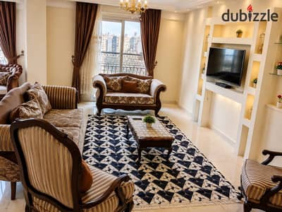 Furnished hotel apartment for rent in Nasr City, Makram Abed, fully air-conditioned, high-speed Wi-Fi, hotel entrance, monthly, daily, and annual rent, two bedrooms, shower bathrooms, all amenities included