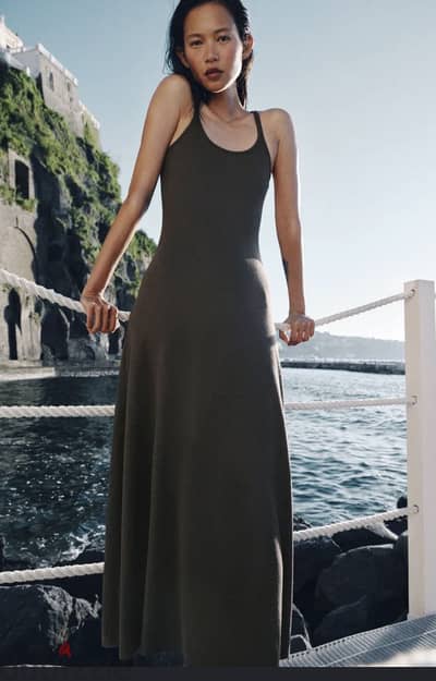 Maxi olive dress