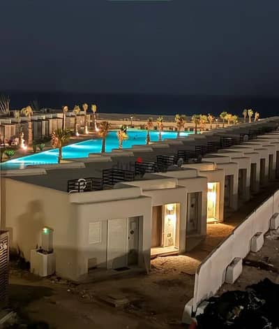 شالية متشطب بالكامل فى قرية هاسيندا حنيش Hacienda Sidi - Heneish الساحل الشمالى من بالم هيلز برايم لوكيشن بجوار الماظة وحسن علام