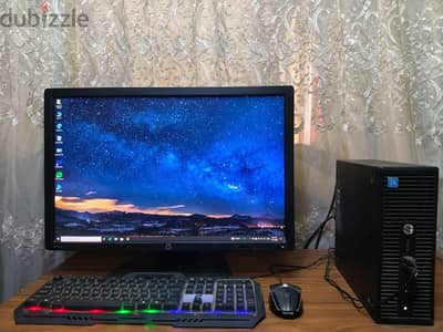 كمبيوتر HP ProDesk كامل بالشاشة SSD سريع – حالة ممتازة