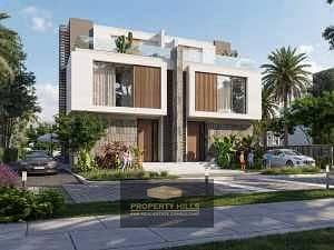 Townhouse with a direct view of the lagoon from La Vista across from Beverly Hills and steps from Dahshour link