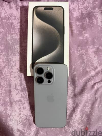 للبيع iPhone 15 Pro 128GB بحالة ممتازة – Tax Paid – 79% Battery Health