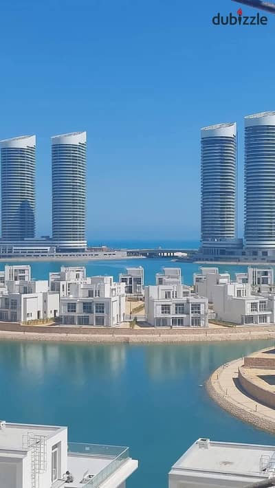 For sale chalet fully finished direct sea view ready to move located in the Mazarine compound in New Alamein