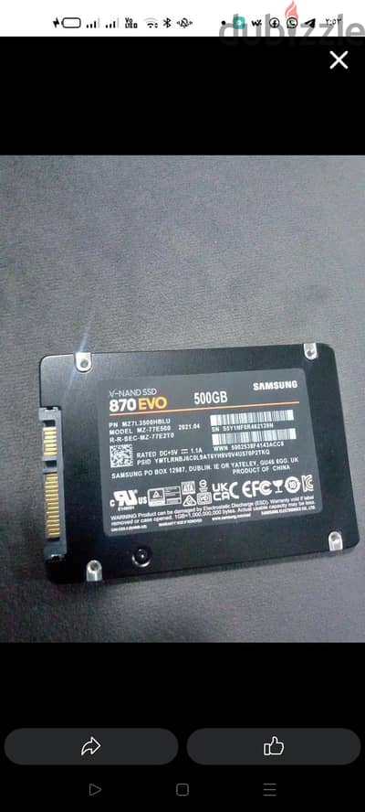 بيع هارد سامسونج ssd500