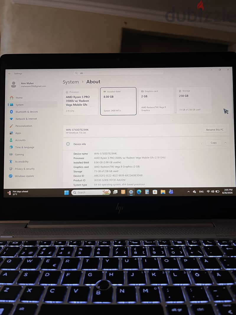 لأب توب hp 1