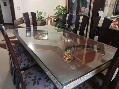 غرفة سفرة كاملة زان احمر عمولة