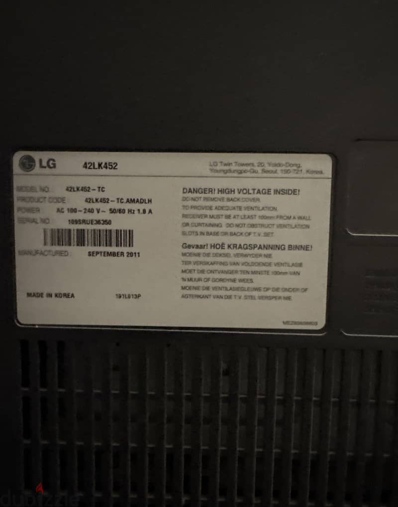 Tv LG 42” 1
