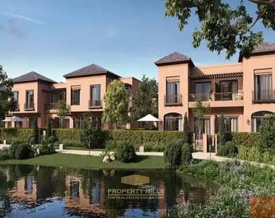 Twin House in the best location with an open view of the lagoon minutes from Hyper One and Al Ahly Club
