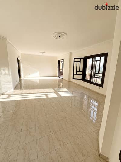 For Rent in Al Rehab: 221 sqm apartment  4th floor (second-to-last floor) with elevator.