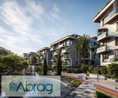 84 sqm apartment for sale with a 10-year installment plan; located opposite Smart Village on the Cairo-Alexandria Desert Road.
