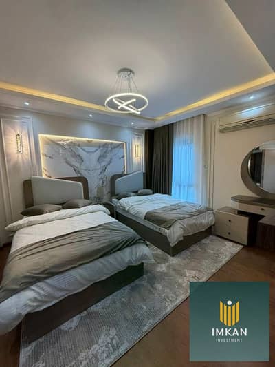 fully finished apartment + Acs pool view at amorada new cairo