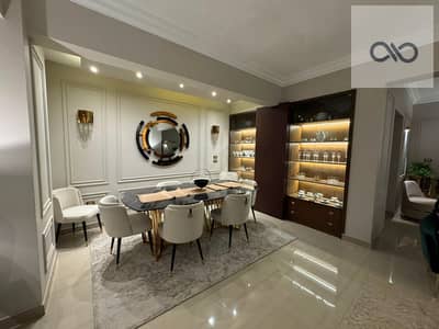 The apartment for sale in the fifth neighborhood in the First Settlement, the area of the apartment is 192 meters + 150 meters garden + 20 meters storage room. The apartment has 4 rooms, 3 bathrooms, and 1 dressing room.