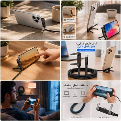 كيبل الشحن اللي بيسند موبايلك لوحده