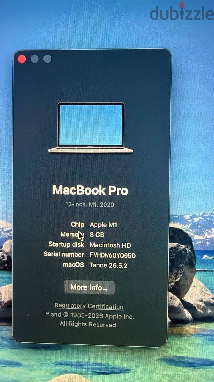 Macbook pro M1 256 8 ram 2
