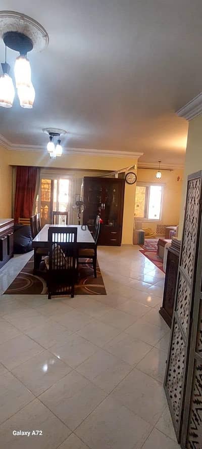 For quick sale, a stunning apartment for sale in the Seventh District, Al-Shorouk Buildings 2, entrance of Suez in front of Hassan Allam Compound. Area: 160m, 3 rooms and 2 bathrooms. Super Lux finishing, third floor, front (not the last floor, fully insulated and tiled roof). Elevator is working. The building is inhabited.