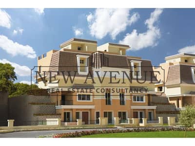 S Villa with garden, ready to move prime location 5 bedrooms at sarai compound with open view and with downpayment & installment