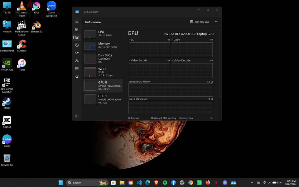 Dell Pecision 5570 RTX A2000 8GB 512/16 8