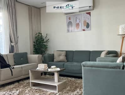 Furnished apartment for rent in Madinaty, 150 sq m in B15, super deluxe finishing, garden view, sea view, very close to services, minutes from Craft Z