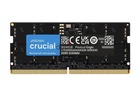 Crucial RAM For Laptop 32GB DDR5 5600MHz  رام