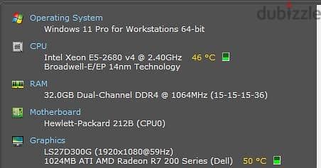 HP Z440 Workstation | Xeon 14 Core | 32GB RAM | تجميعة كاملة شاشة 27" 2