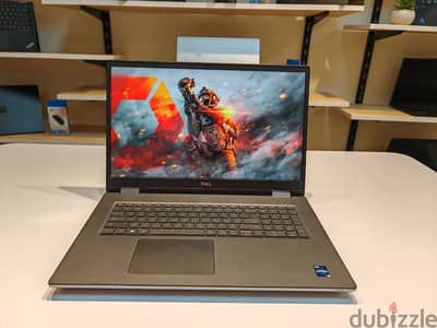 Dell precision 7770 كور i7 جيل 12 فئة HX بكارت RTX A3000 فعلي 12 جيجا