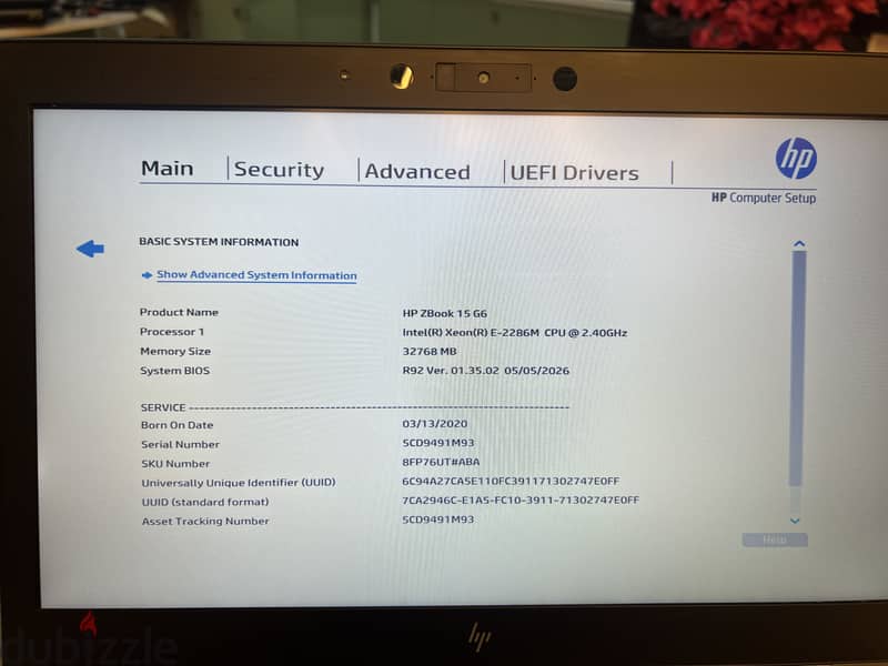 Hp Zbook g6 3