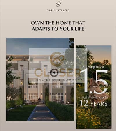 For 10 million you can own a spacious villa in Butterfly Compound with a small down payment and excellent installment plans. Prime Location
