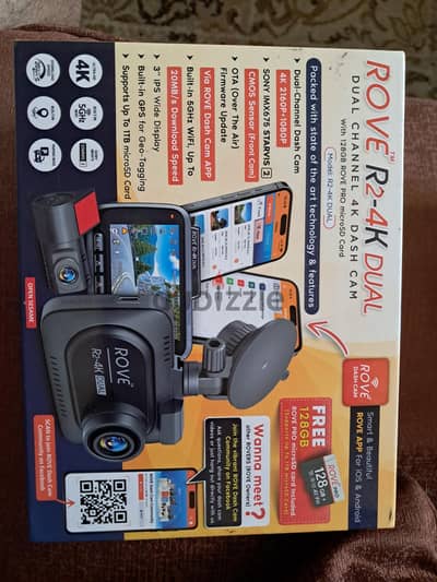 rove 4k0 dual dash cam