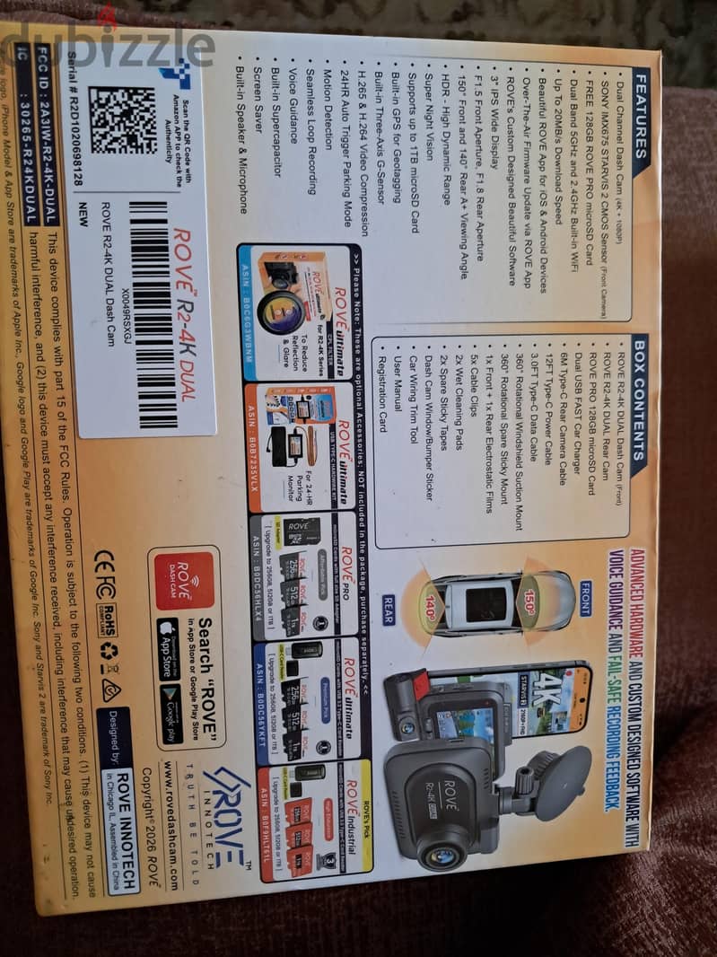 rove 4k0 dual dash cam 1
