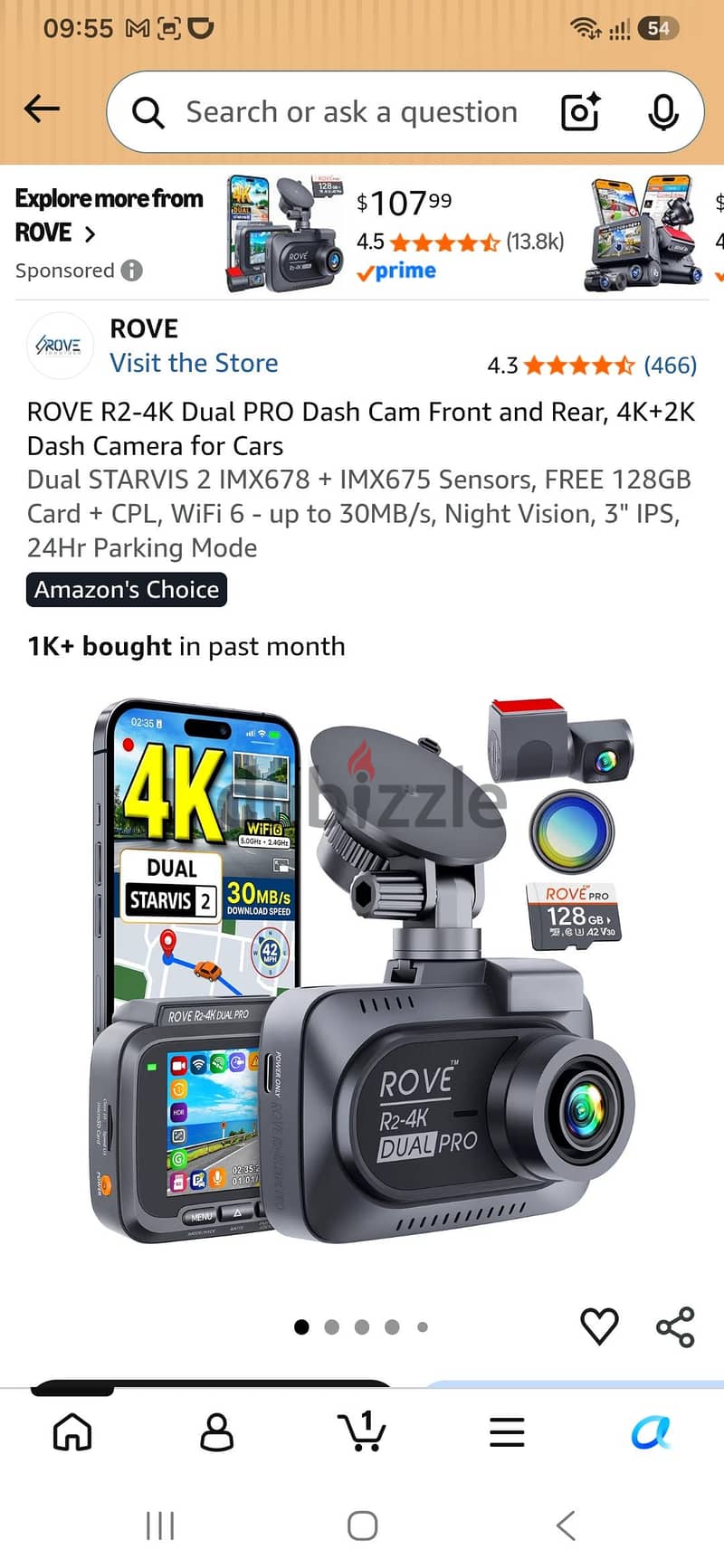 rove 4k0 dual dash cam 2