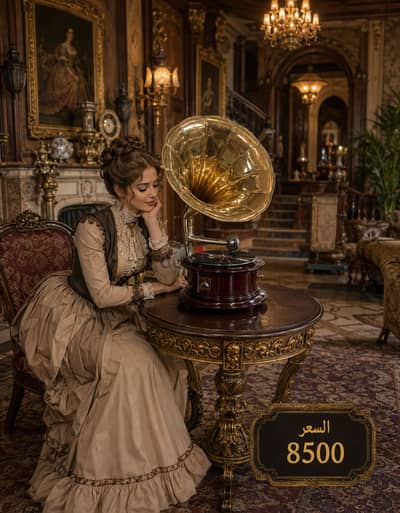 جرامافون شغال الشكل المدور النادر