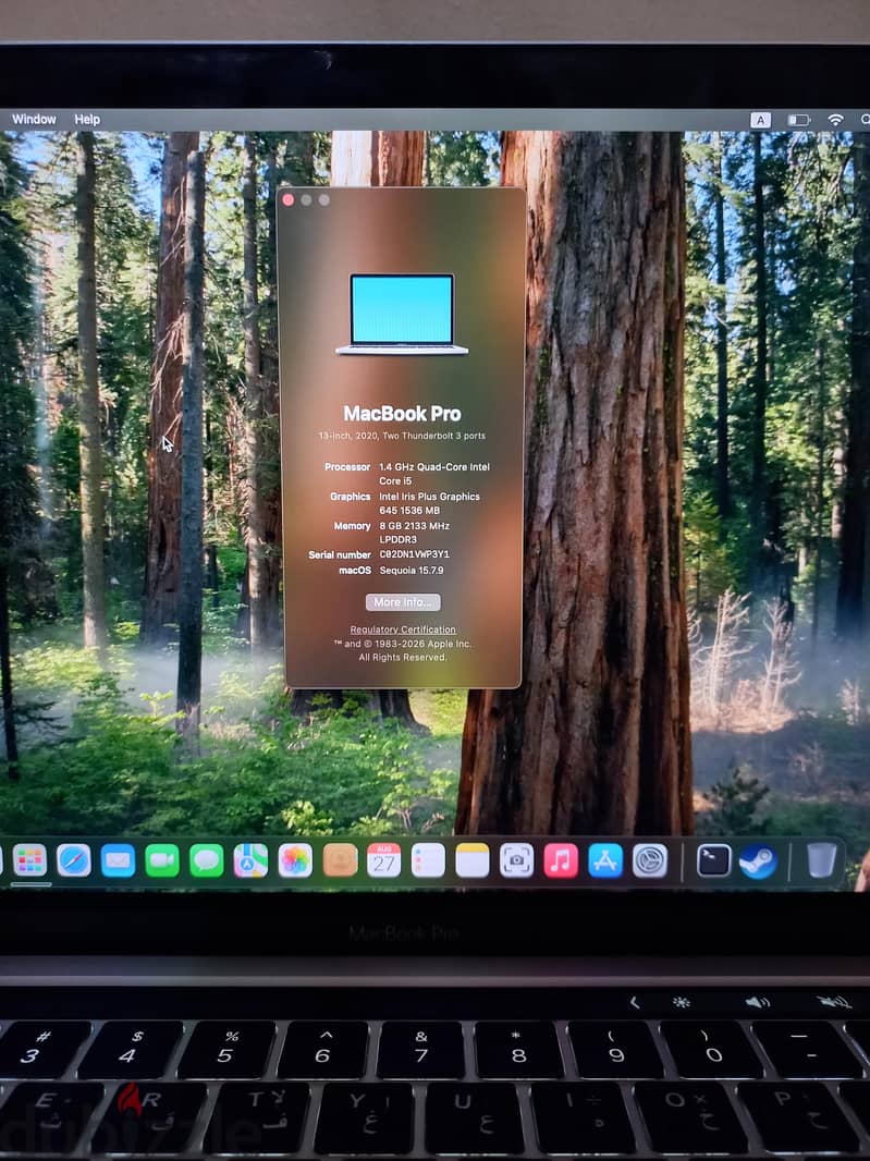 macbook pro intel core i5 2020 13-inch 6