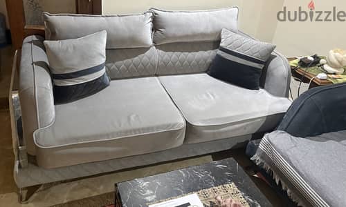 انتريه كامل بيتفتح سرير بحاله ممتازه جدا