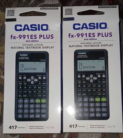 2 آله حاسبه  casio fx-991 EX PLUS غير أصليه بحاله ممتازه بالكرتونه