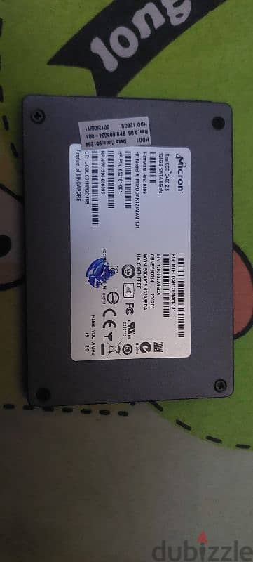 للبيع: هارد SSD 128GB أصلي بحالة ممتازة