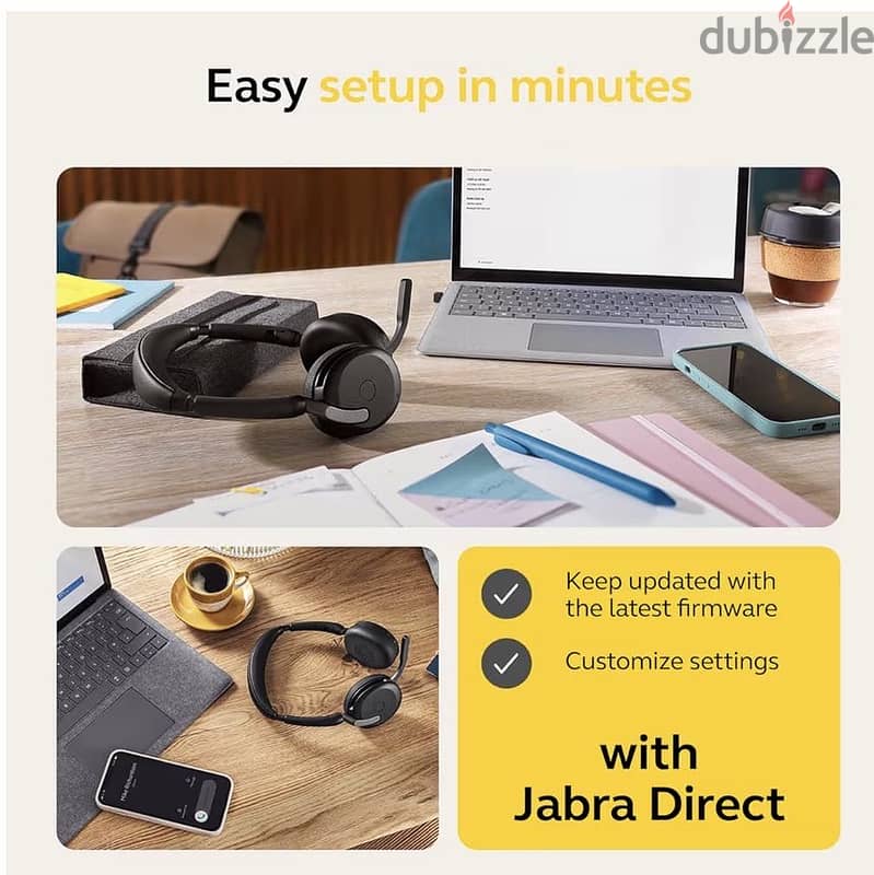 Jabra Evolve2 65 Flex Wireless Stereo Headset - Bluetooth 3