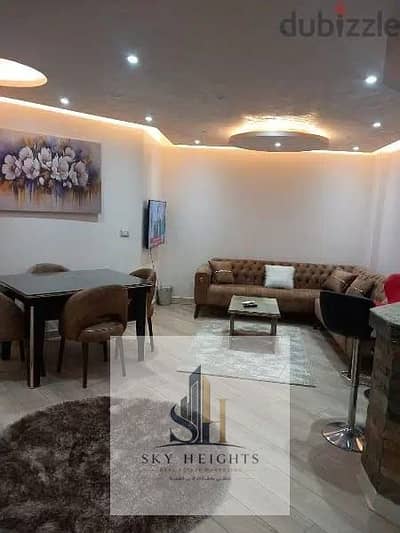 Furnished studio for rent in Rehab City with a private garden, prime location, special finishes, and an unbeatable price.