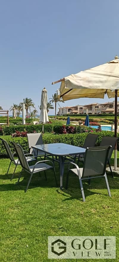 Ground-floor chalet with a 170-meter garden in the best project in Ain Sokhna, La Vista 5—a prime location in the heart of the project with a truly ex